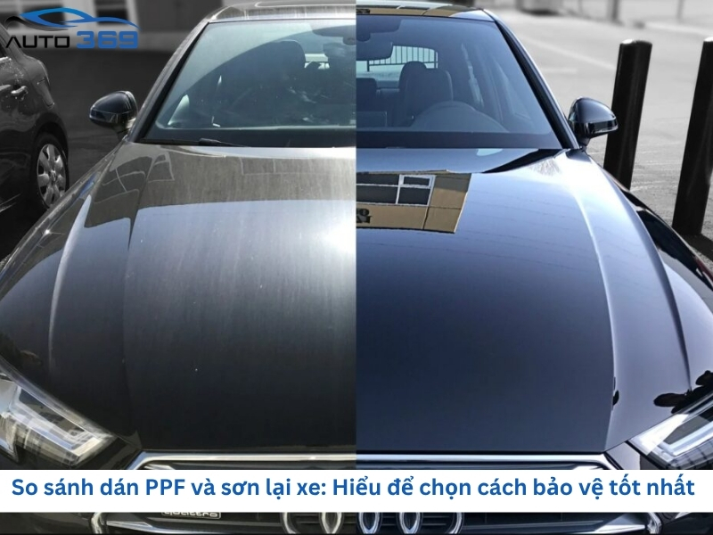 So sánh dán PPF và sơn lại xe