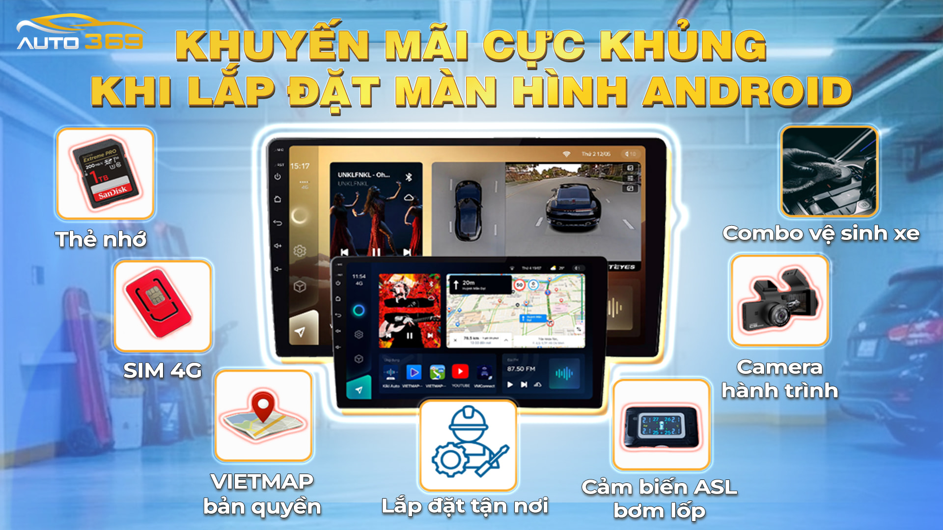 lap man hinh android cho oto tai auto369